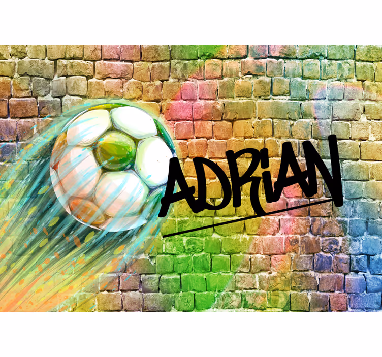 Nogomet zadene barvite stenske abstraktne fototapeta - TenStickers