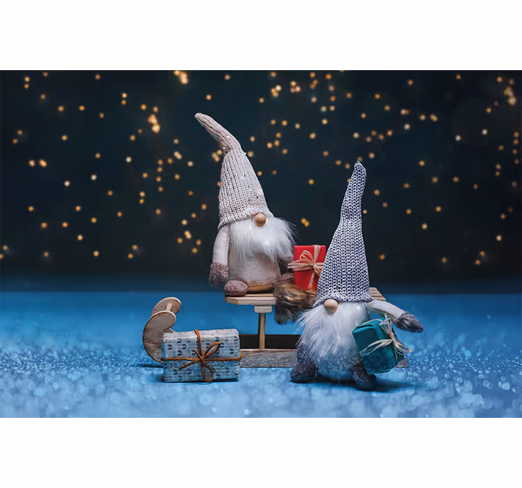 Festive gnome celebration božična fototapeta - TenStickers