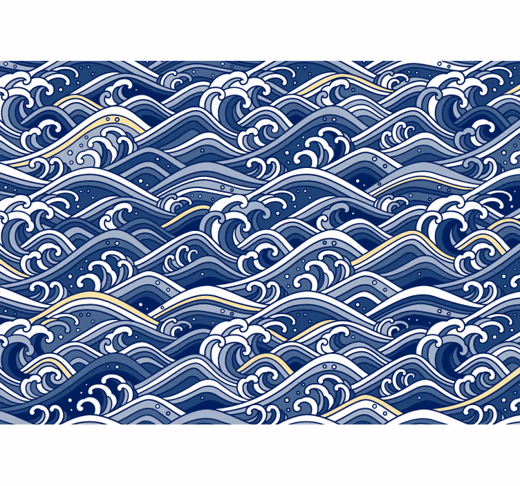 Flowing ocean waves fototapete z morjem - TenStickers