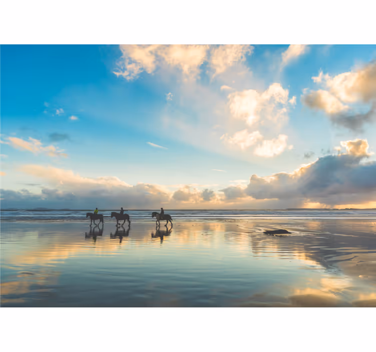 Seaside horse riders stenske poslikave - TenStickers
