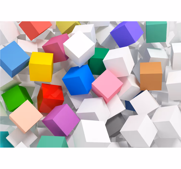 Colorful geometric shapes abstraktni fototapeti - TenStickers