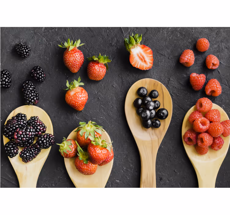 Berry collection display fototapete s cvetjem - TenStickers