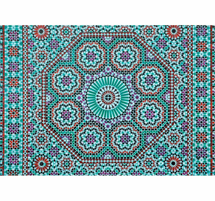 Ornate geometric pattern fototapete z besedilom - TenStickers