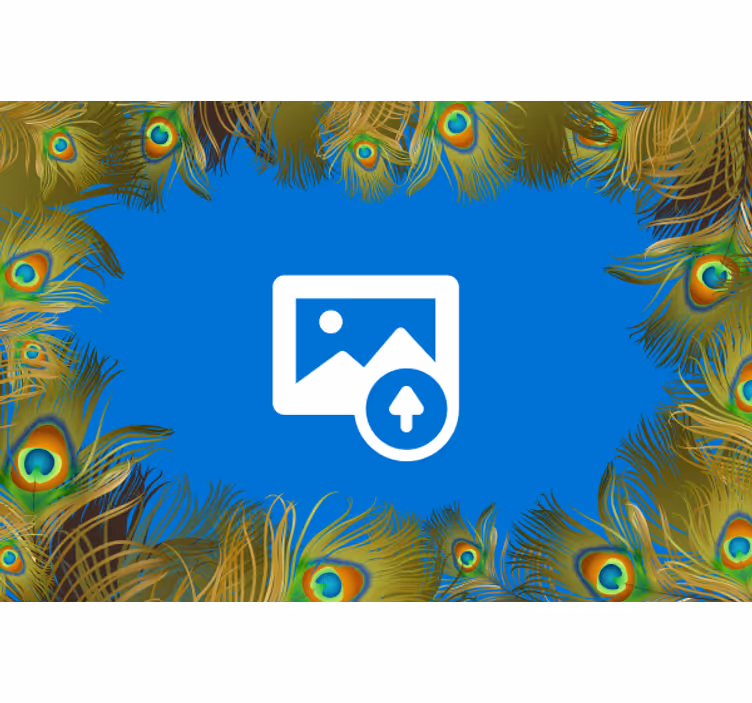 Fototapete z besedilom in teksturami perje pavov - TenStickers