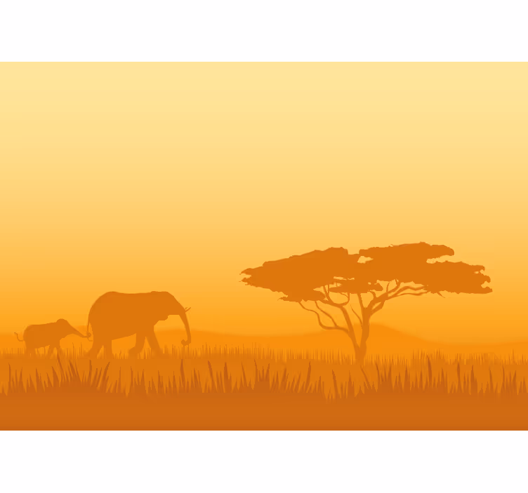 Stenska stena iz oranžne savane - TenStickers