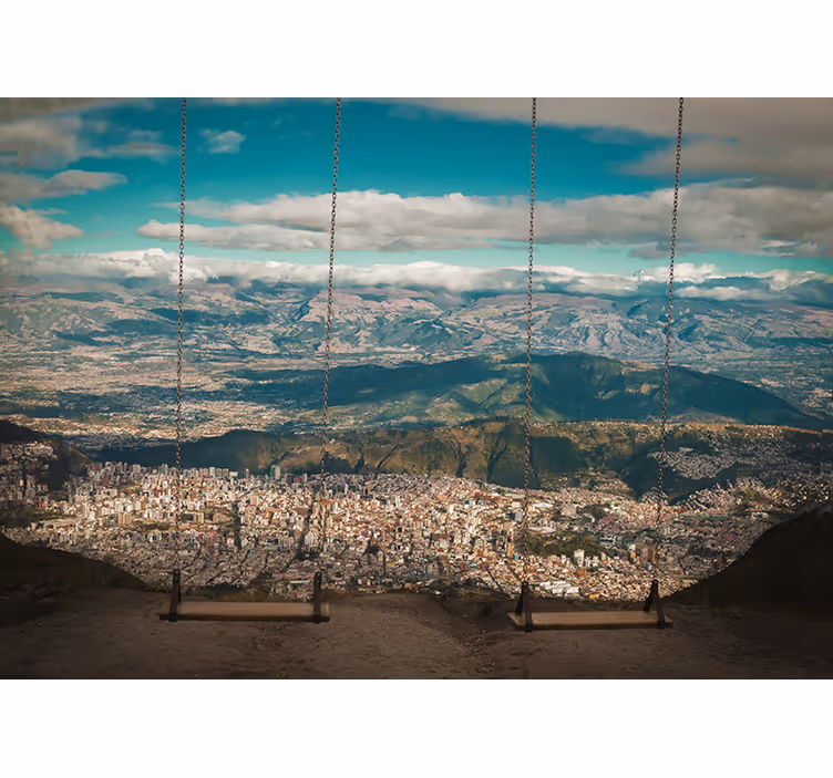 Panoramski pogled na mesto Fototapete mest in držav - TenStickers