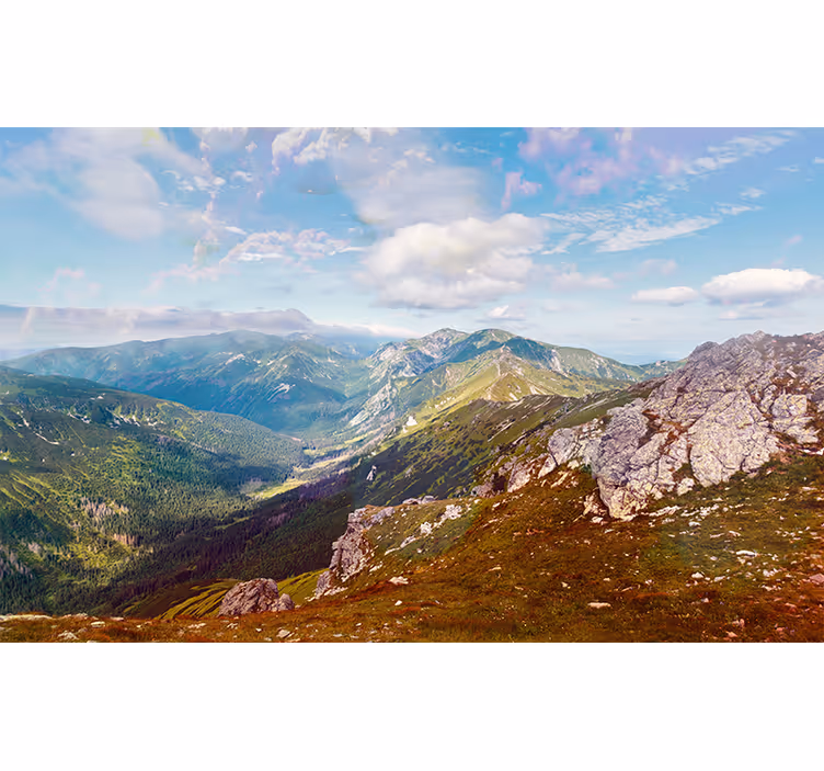Poljska tatra v jesenskem gorskem zidu - TenStickers