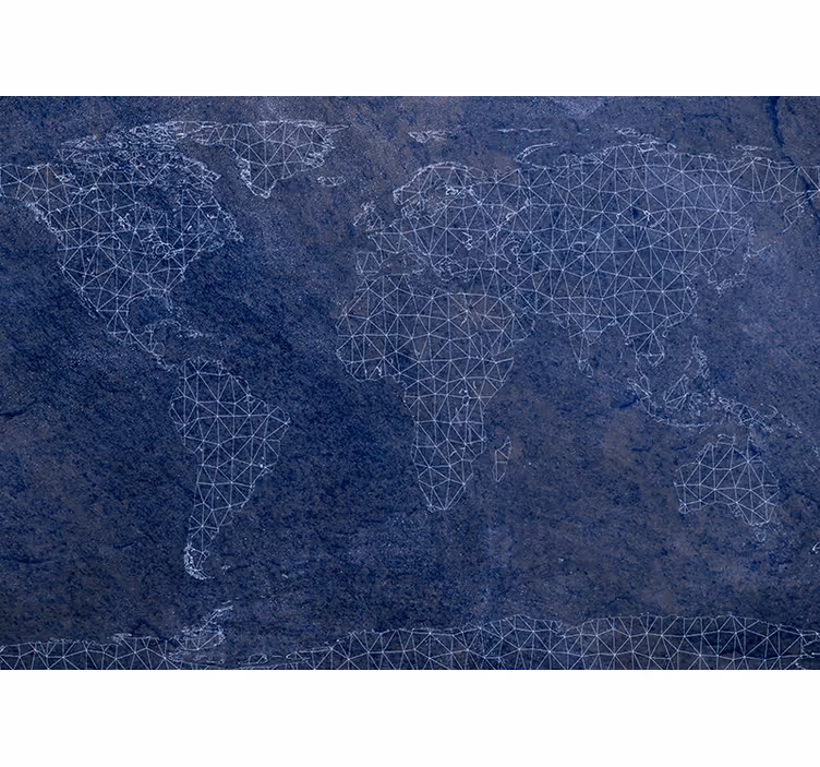 Geometric world map fototapete z zemljevidom sveta - TenStickers