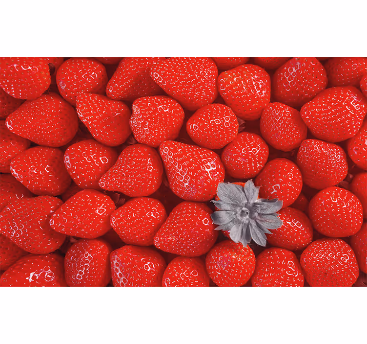 Strawberry and bloom fototapete s cvetjem - TenStickers