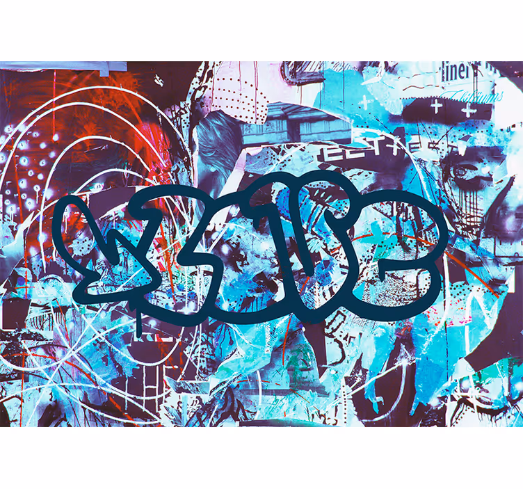 Barvita urbana ulična umetnost Fototapete s graffiti motivi - TenStickers
