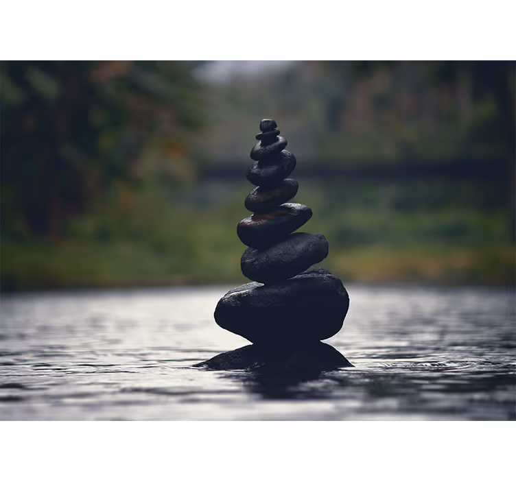 Zloženo kamnito ravnotežje Zen fototapete - TenStickers