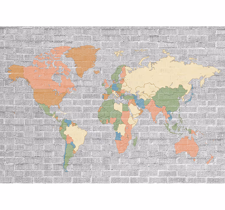 Extensive global atlas fototapete z zemljevidom sveta - TenStickers