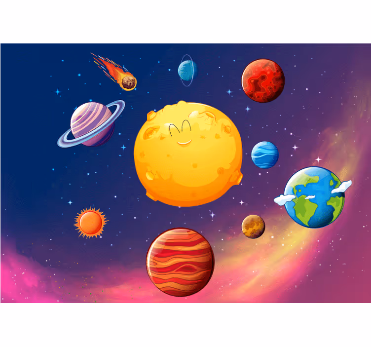 Happy planet characters fototapeta s čarobnimi motivi - TenStickers