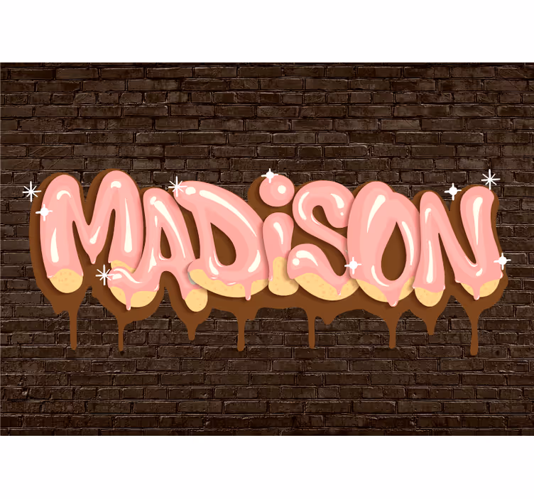 Custom name sweet treat fototapete z graffiti motivi - TenStickers