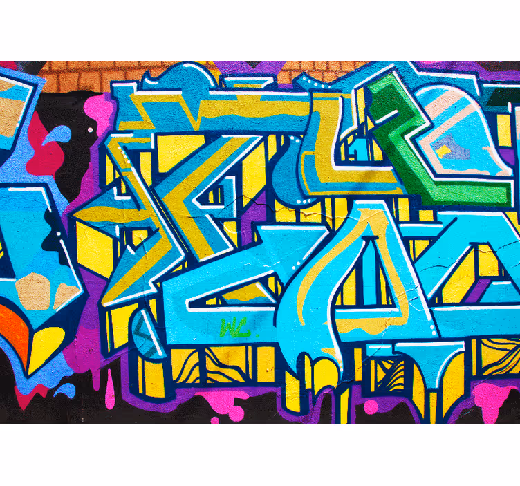 Vibrant urban expression fototapete z graffiti motivi - TenStickers