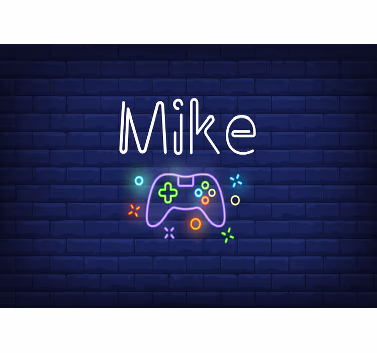 Ime po meri barvita stenska stena playstation - TenStickers