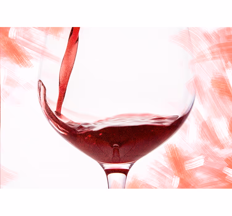 Wine glass splash fototapeta ljubezen - TenStickers
