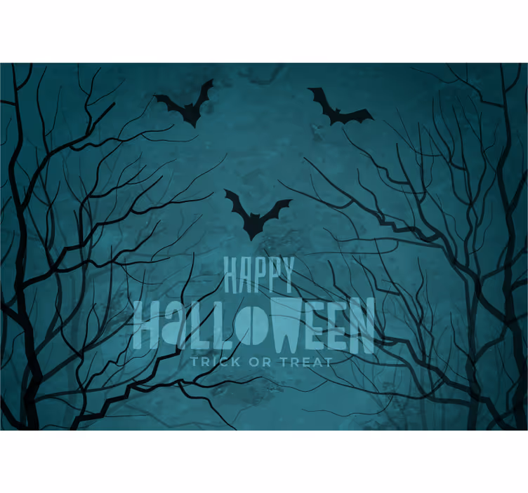 Halloween akvarel netopirji fototapeta tapeta - TenStickers