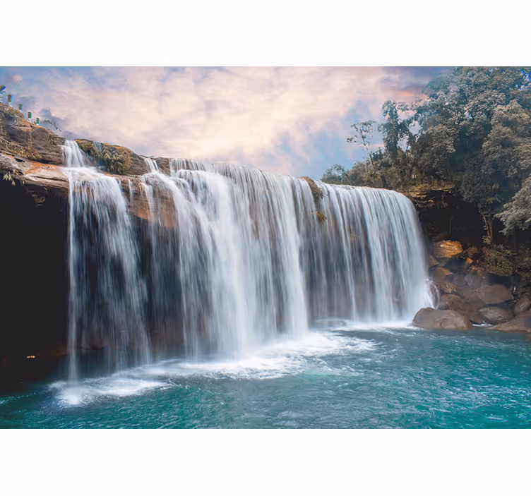 Majestic waterfall cascade slap fototapeta - TenStickers