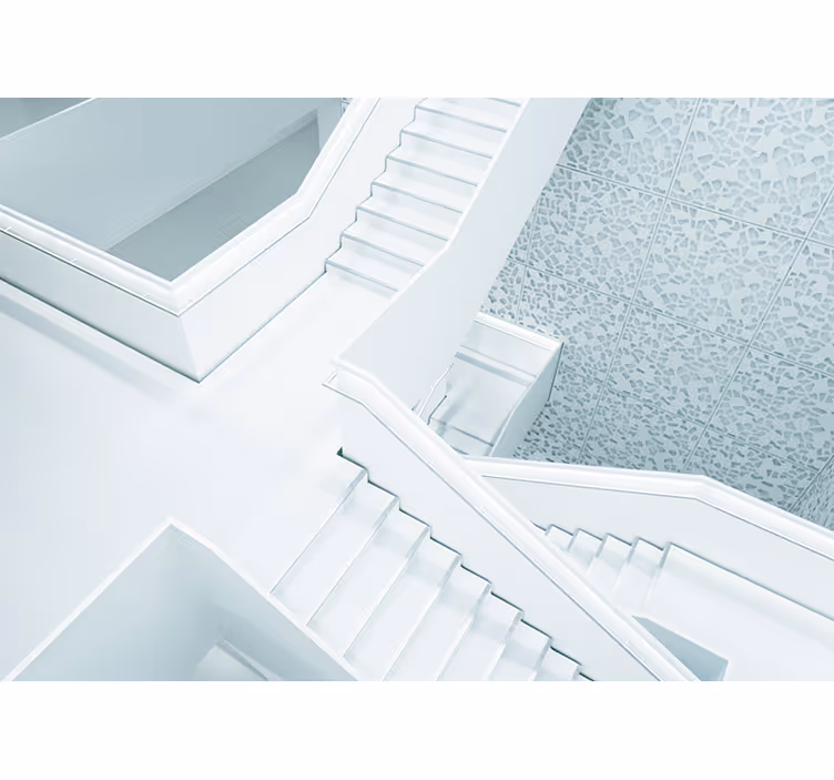 Modern architectural stairs z abstraktnimi fototapeti - TenStickers