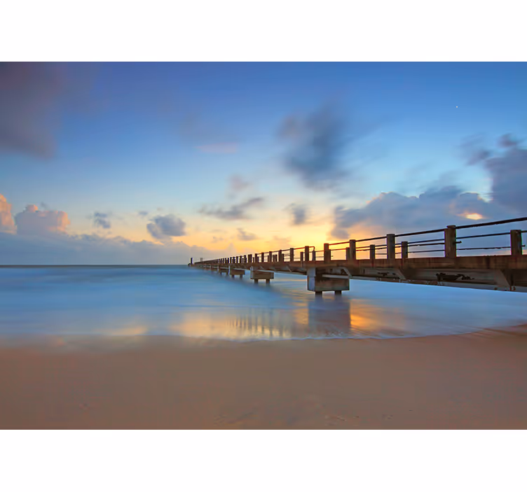 Serene ocean pier stenske poslikave - TenStickers