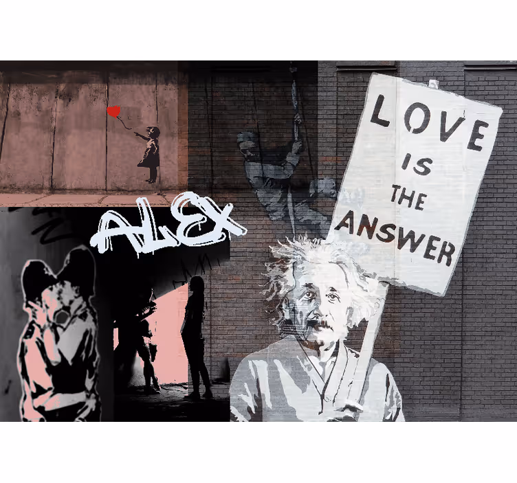 Ljubezen je odgovor Fototapete s graffiti motivi - TenStickers