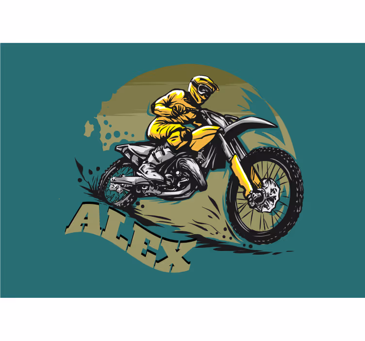 Cross bike najstniške stenske fototapeta - TenStickers