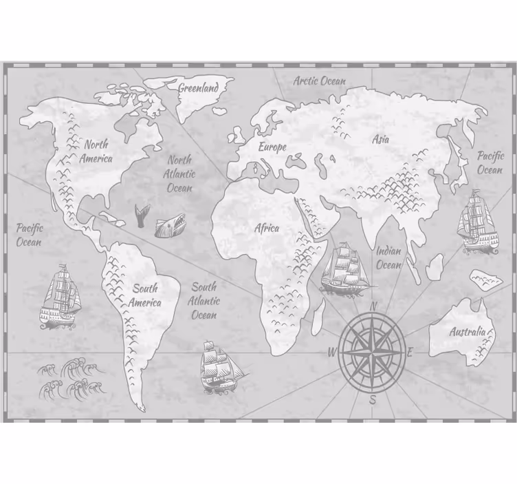 Lokacije piratskega zaklada - TenStickers