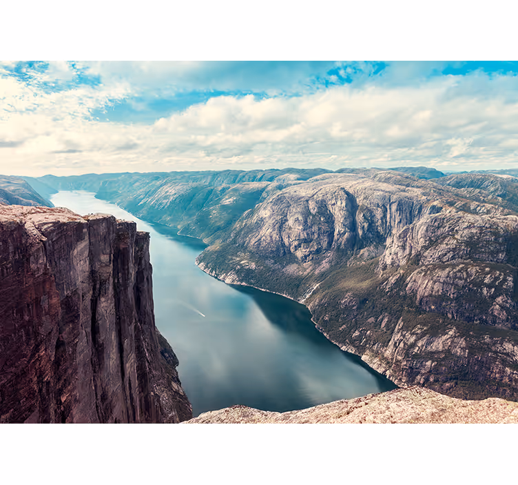 Grand fjord perspective stenske poslikave - TenStickers
