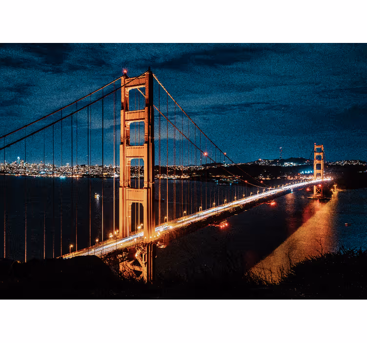 Golden gate bridge night fototapete mest in držav - TenStickers