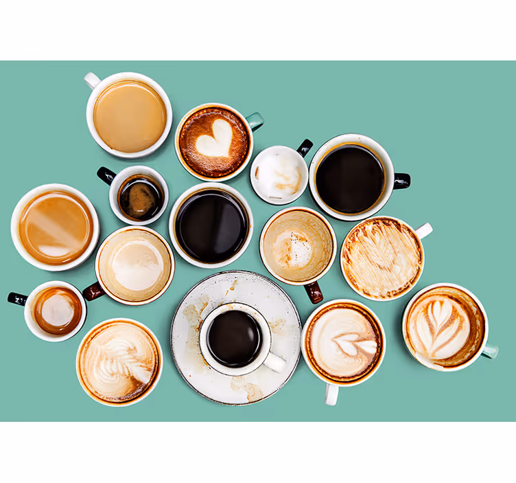 Coffee cup collection fototapeta s citati - TenStickers