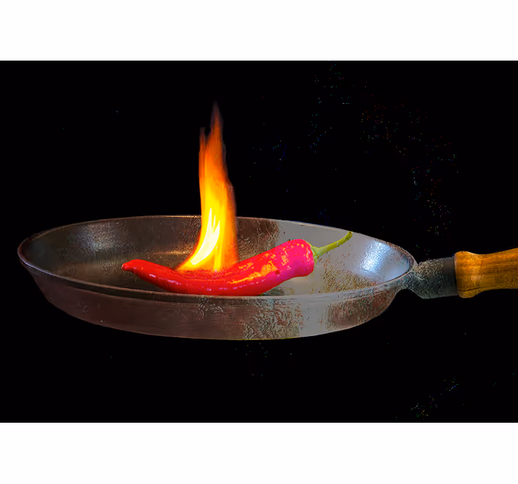 Ognjena čili paprika Kuhinjski fototapeti - TenStickers