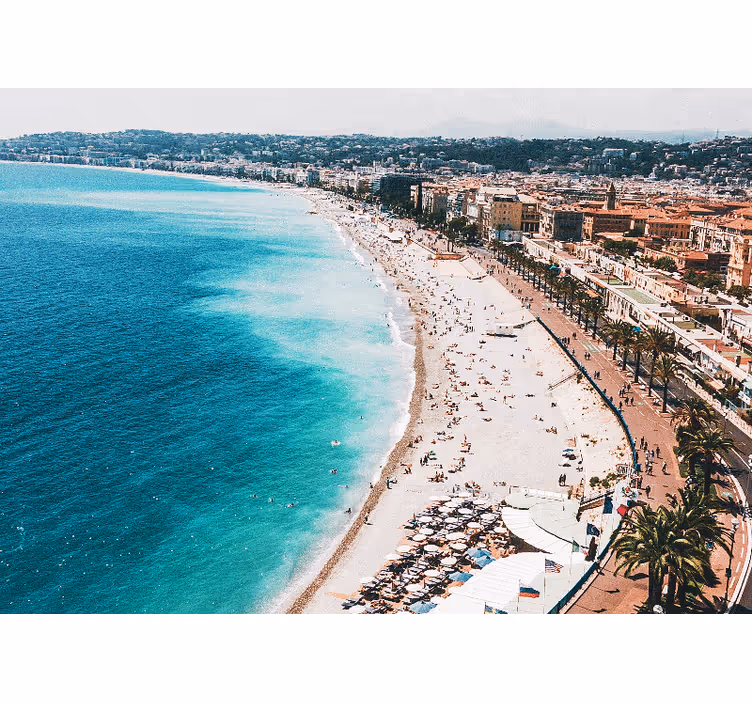 Francoski raj na plaži Fototapete mest in držav - TenStickers