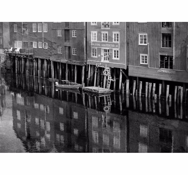 Historic waterfront reflection fototapete mest in držav - TenStickers