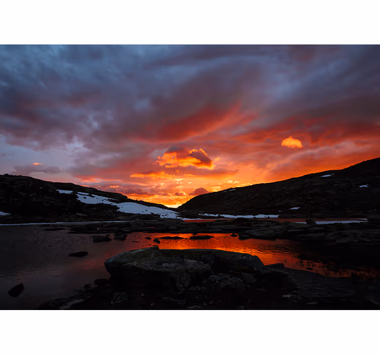Stunning sunset reflection stenske poslikave - TenStickers