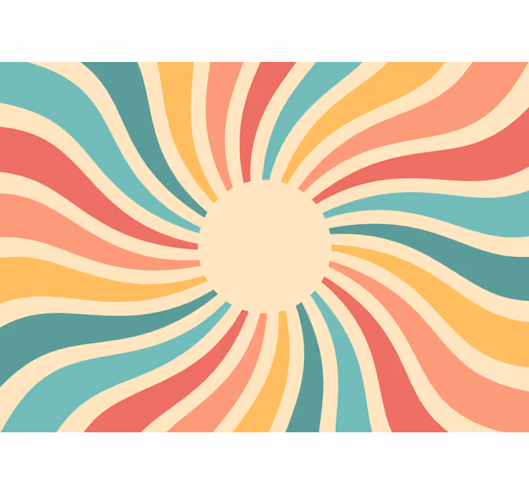 Radiating color waves abstraktni fototapeti - TenStickers