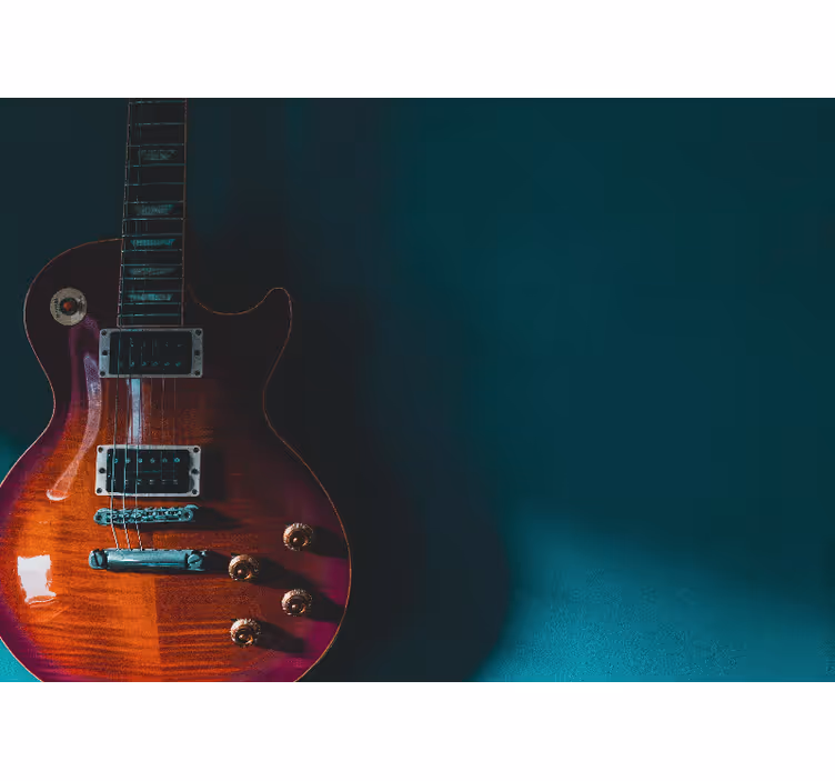 Electric guitar detail fototapete z glasbeno tematiko - TenStickers