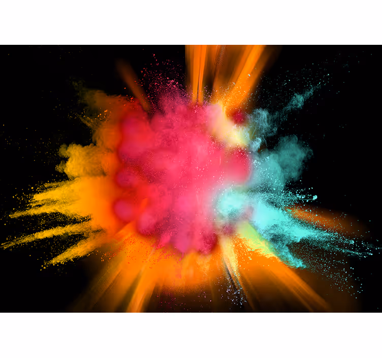 Colorful powder explosion abstraktni fototapeti - TenStickers