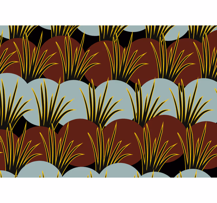 Stylized grass patterns fototapete narava - TenStickers