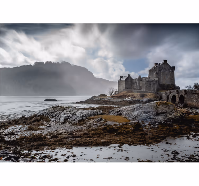 Scottish castle landscape fototapete mest in držav - TenStickers