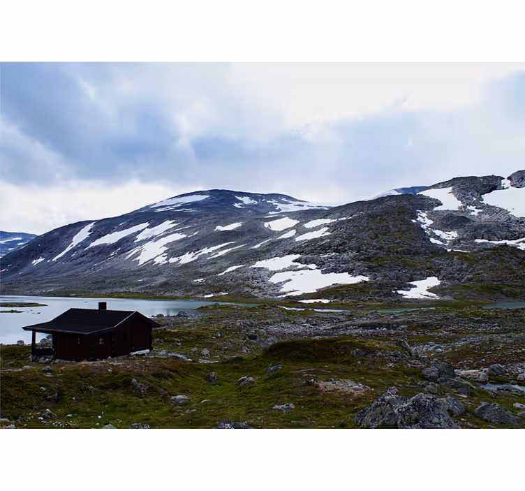Mountain lake retreat stenske poslikave - TenStickers