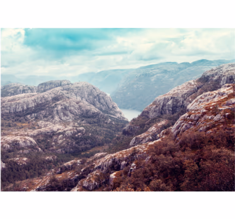 Mountainous terrain vista stenske poslikave - TenStickers