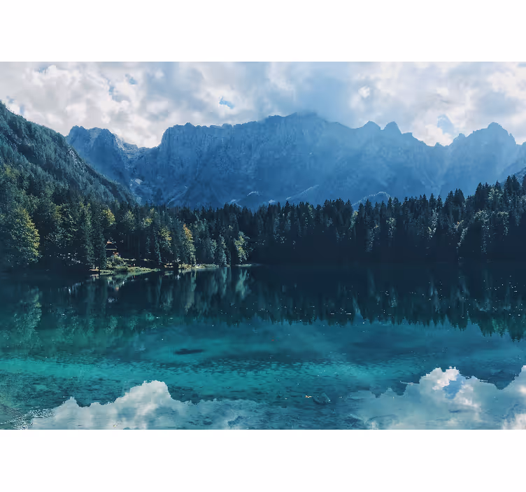 Mountain echo lake stenske poslikave - TenStickers