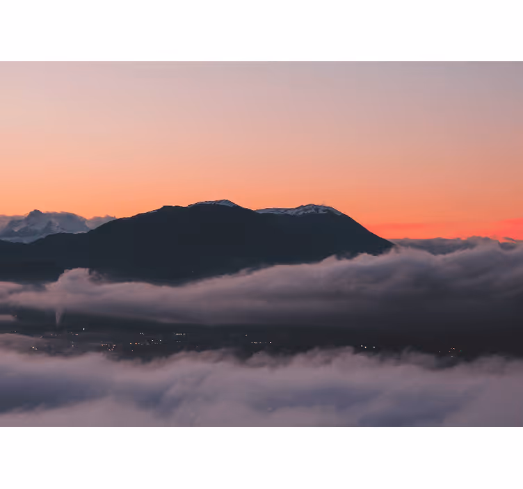 Mountain sunset view stenske poslikave - TenStickers