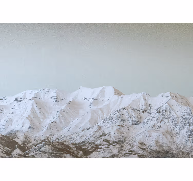 Zasnežena pokrajina Fototapeta z gorami - TenStickers