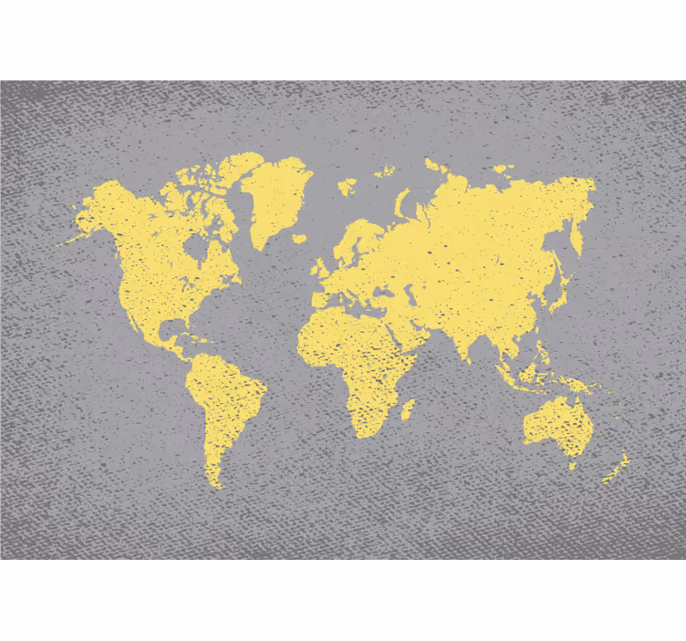 World outline map fototapete z zemljevidom sveta - TenStickers