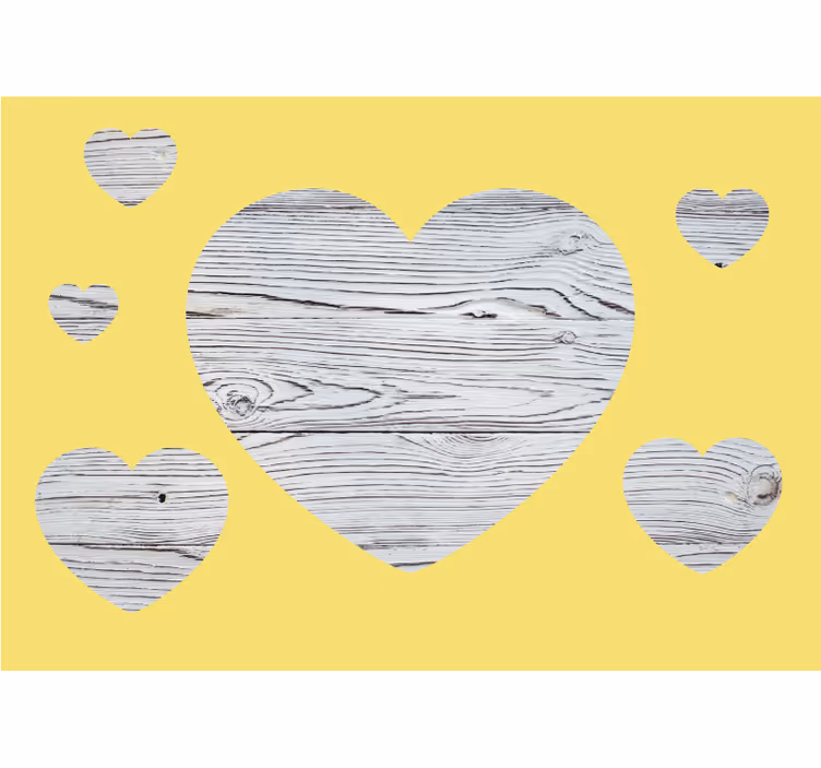 Heart wood pattern fototapeta ljubezen - TenStickers