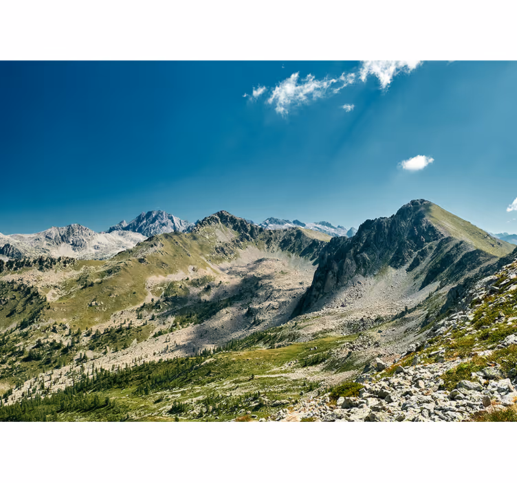 Grand mountain range view stenske poslikave - TenStickers