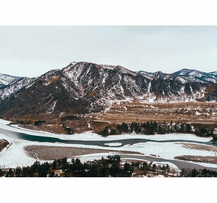 Mountain river view stenske poslikave - TenStickers