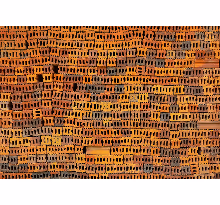 Stacked brick pattern fototapete s kamnitim videzom - TenStickers